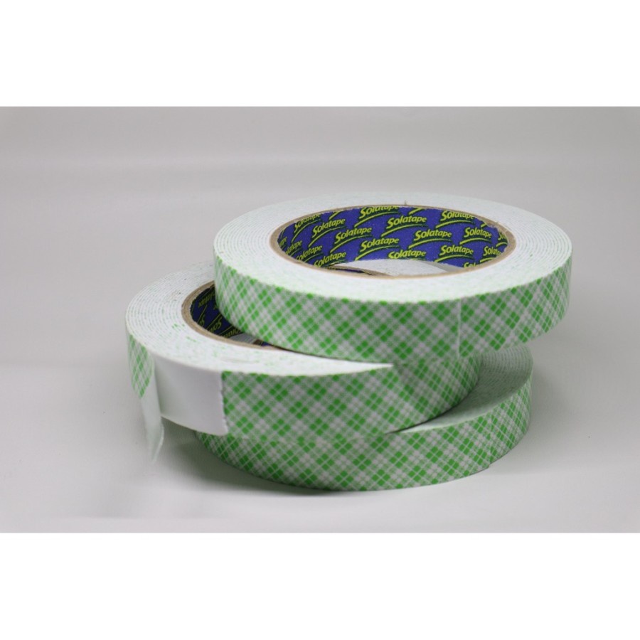 

DOUBLE FOAM TAPE BATIK BUSA PUTIH 1"x5 M SOLATAPE BERKUALITAS