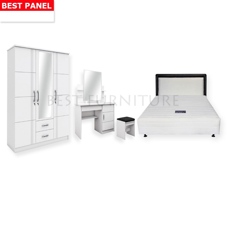 Best Paket Hemat-11 / 12 / 13 Furniture Ruang Kamar Multibed + Lemari Pakaian 3 Pintu + Meja Rias