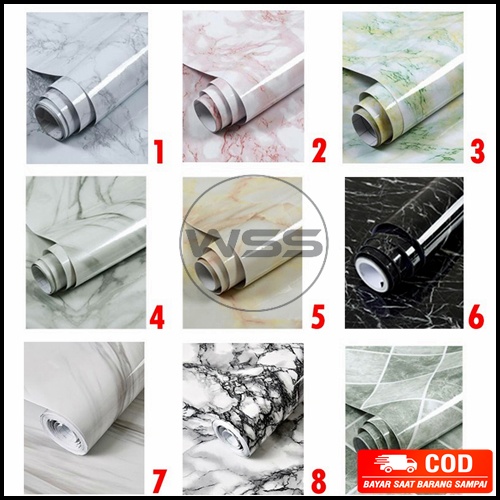 Stiker wallpaper Marmer Untuk Furniture Dinding Lemari Meja Dapur Anti Mnyak Dan Panas kekinian wall