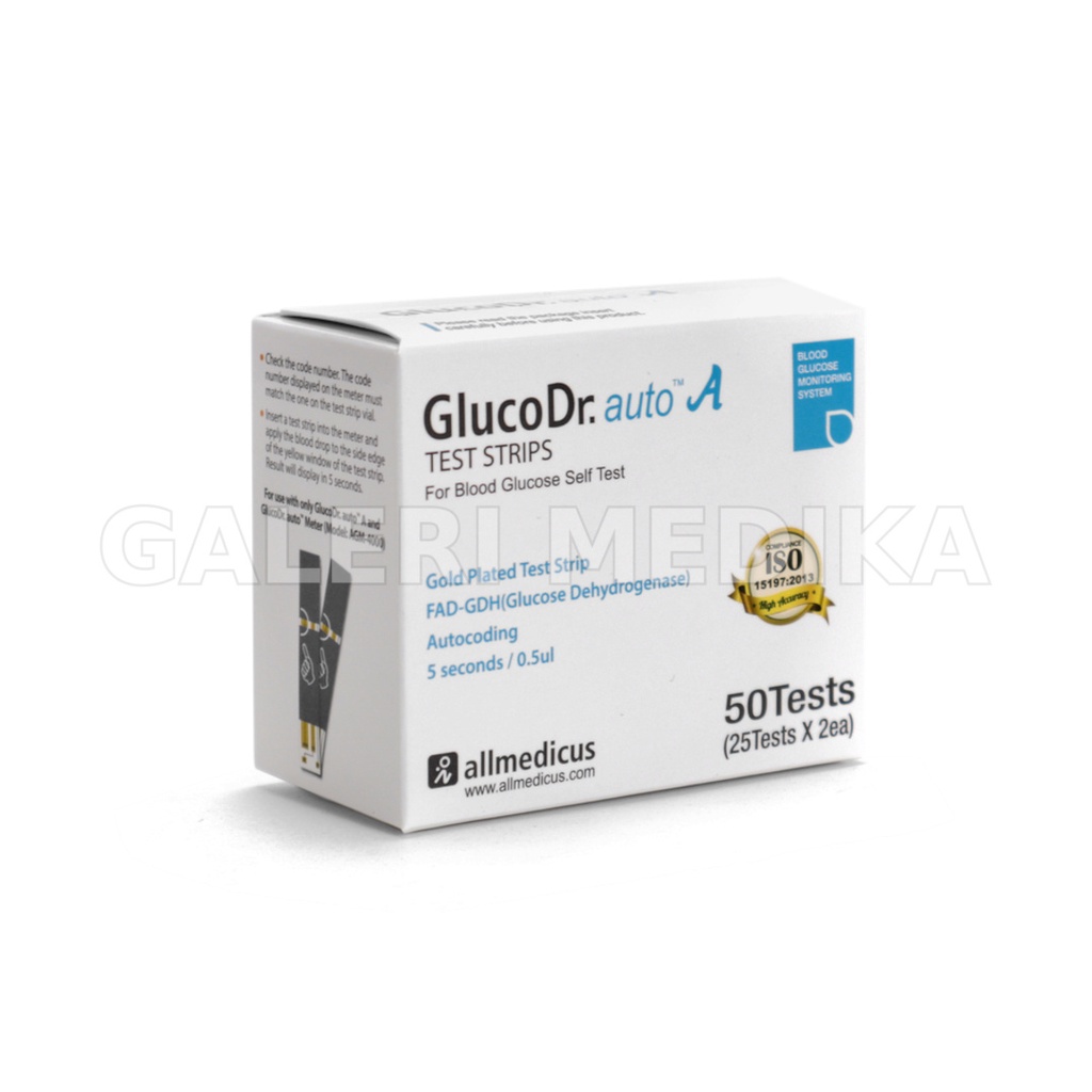 Gluco Dr Auto Strip AGM-4000 Isi 50 - Strip Glukosa / Gula Darah