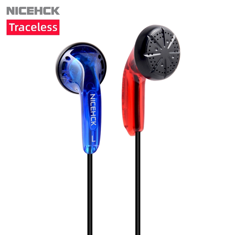 Nicehck Earphone In-Ear Hifi 3.5mm Dynamic Driver Unit Dj Bass Hd Tanpa Jejak Dengan Kabel+Mic