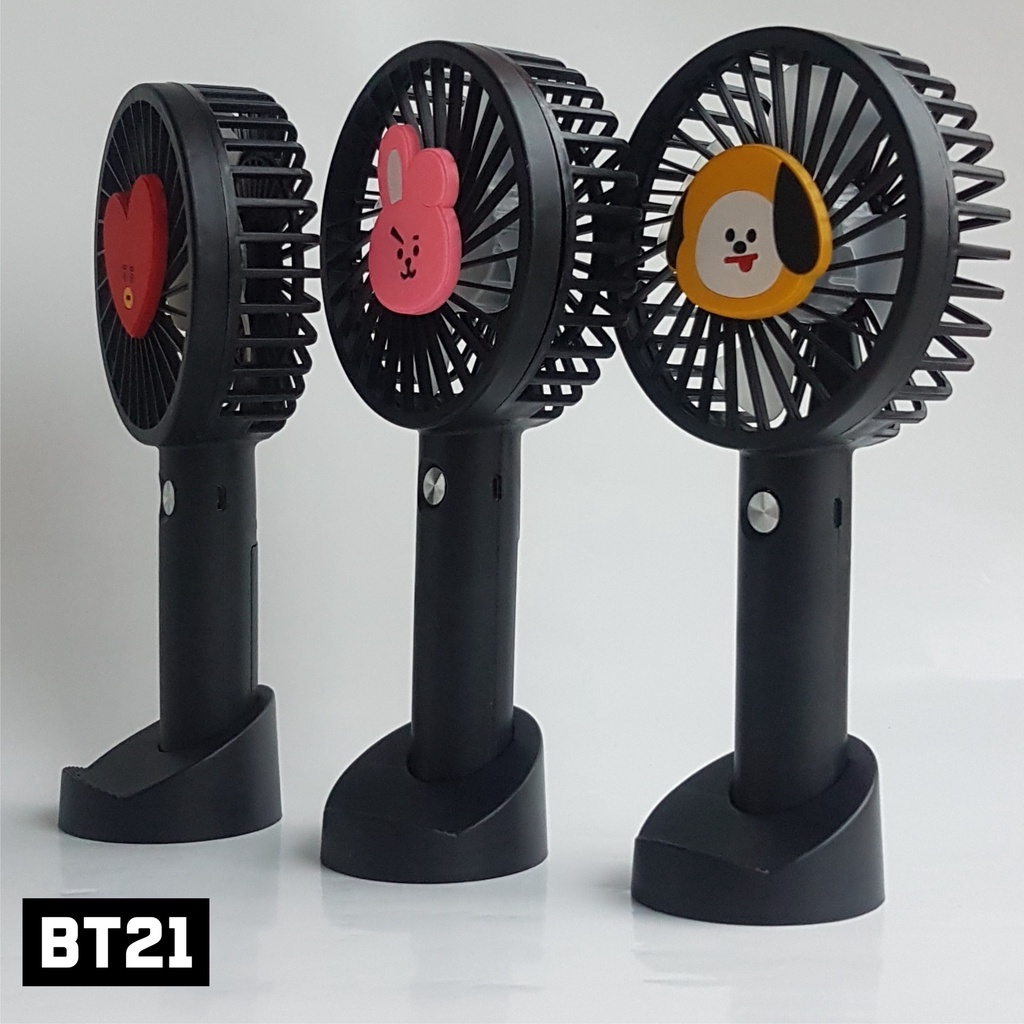 KIPAS BT21 BTS HANDY FAN PORTABLE CAS USB KIPAS DUDUK / KIPAS TANGAN CHIMMY TATA COOKY