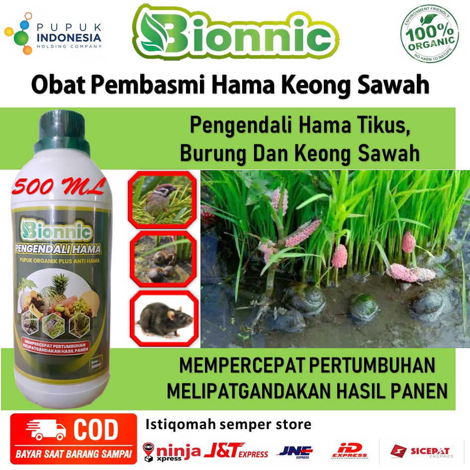 Bionnic Obat Hama Keong Sawah - Bionnic Obat Pembasmi Hama Keong Mas Paling Ampuh - Bionnic Pupuk or