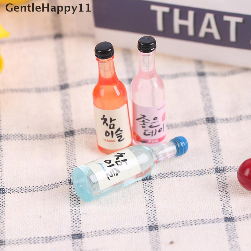 Gentlehappy 10pcs1per12rumah Boneka Miniatur Resin Botol Bir Simulasi Model Botol Anggur