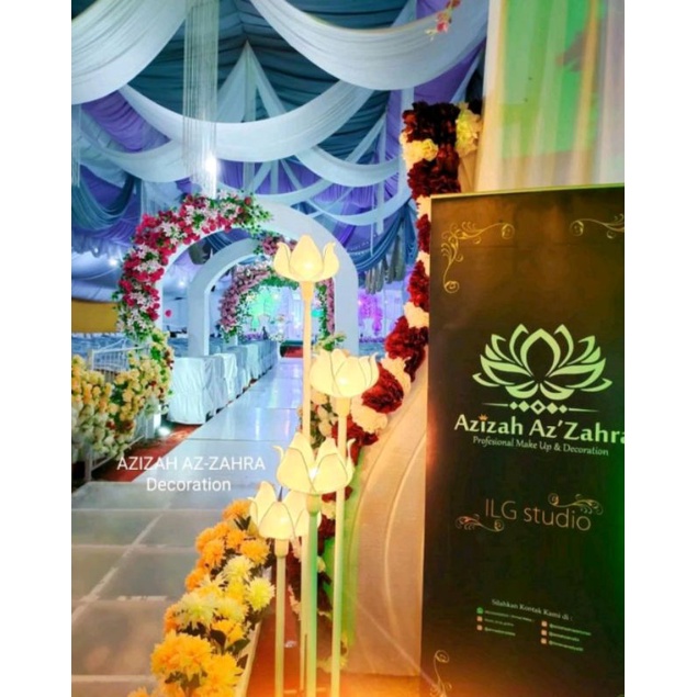 BUNGA HIAS LAMPU DEKORASI MAWAR