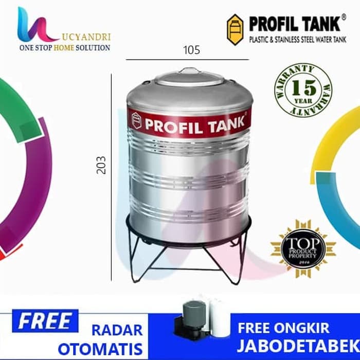 Promo Tangki Air Stainless Profil Tank PS 2000 Murah