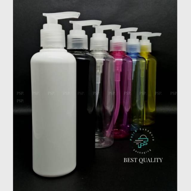 Botol pump 250ml / Botol plastik 250ml tutup pump natural / Botol sabun cair