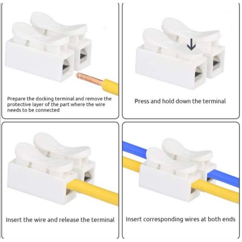 Quick connect CH2/3 Wire Connector Terminal Sambungan Kabel CH-2/3 PIN