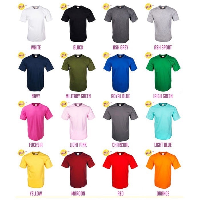 KAOS POLOS COTTON COMBED 30s baju kaos simple warna warni trend terkini