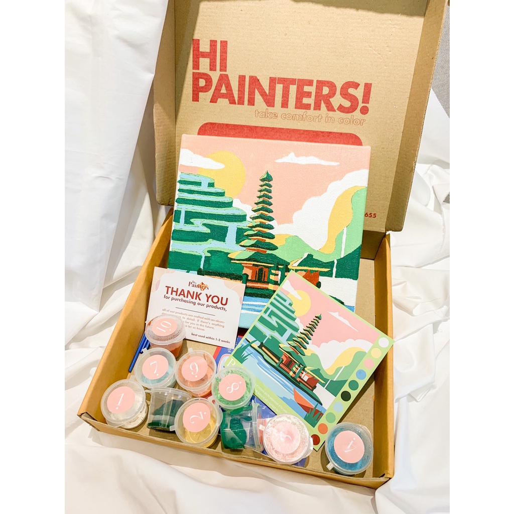 

Paint By Number [BALI] | ByPainters | Painting Kit | 20x20cm Kanvas & 10 Akrilik | Kit Melukis