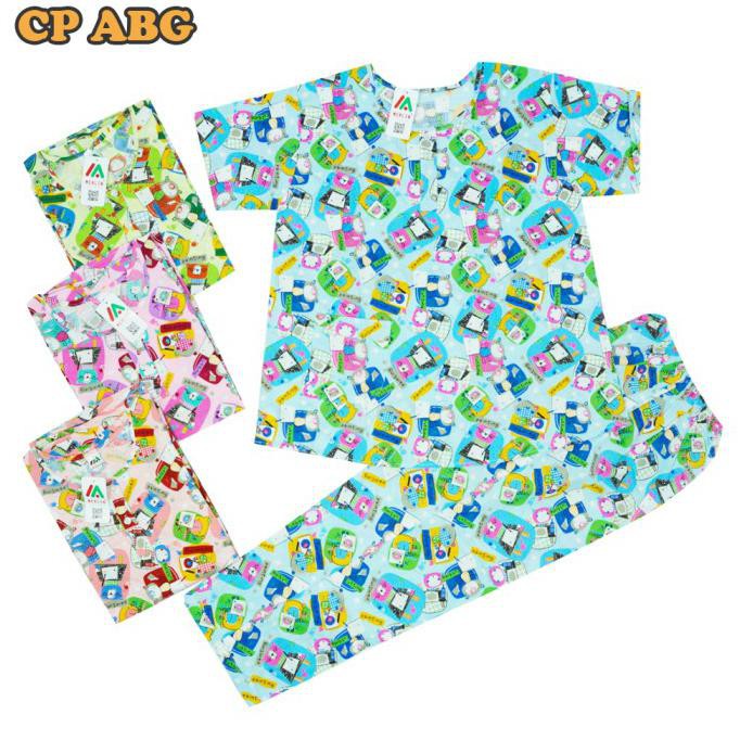 Grosir Merlin Baju Tidur Katun Cp Abg -Celana Panjang Tangan Pendek - Grosir 07 Goodstep.Id