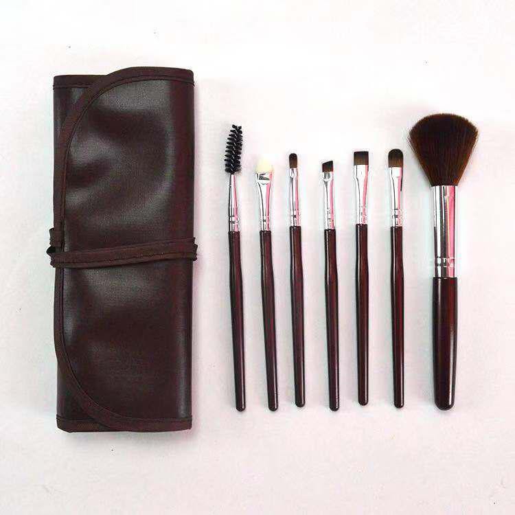 set brush kosmetik/makeup bulu nilon gagang plastik 6pcs