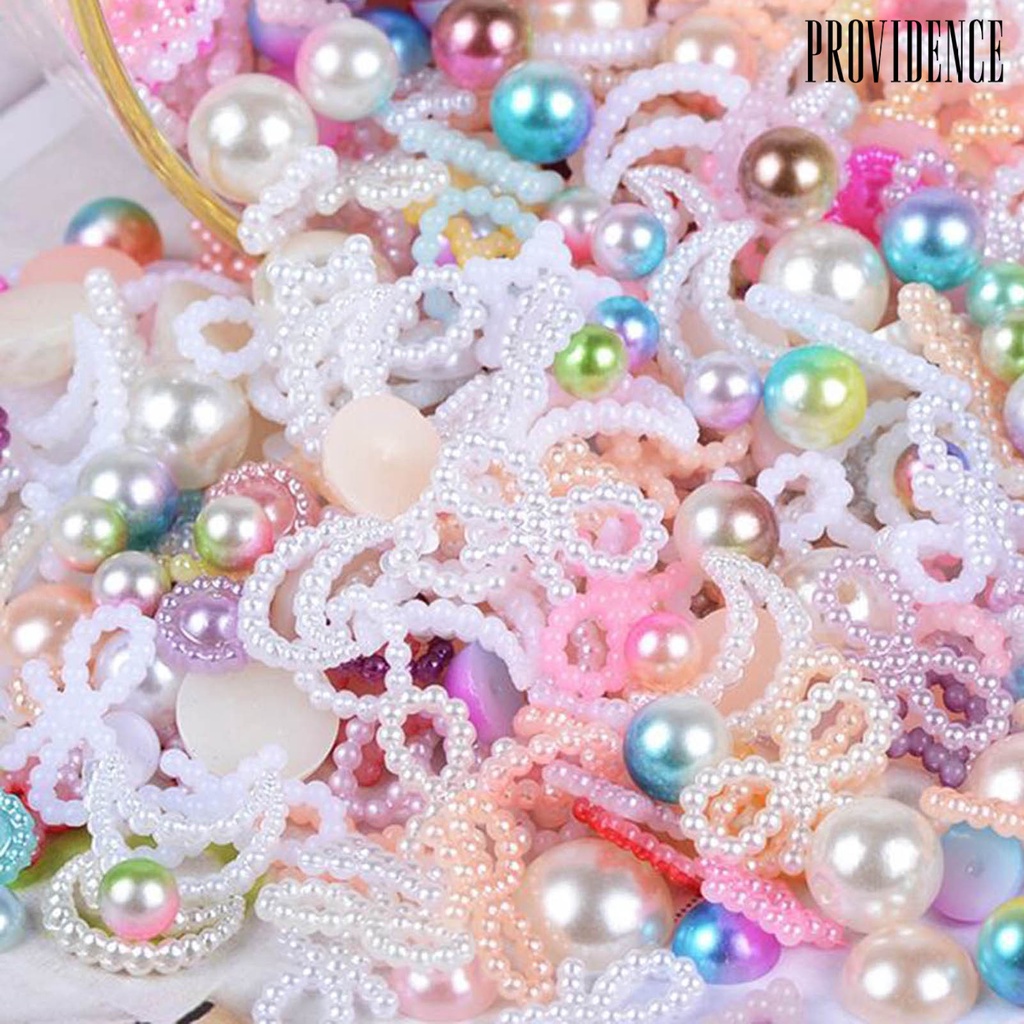 Providence 50g Pita / Hati / Bintang Mutiara Imitasi Untuk Dekorasi Nail Art / Handphone Charms