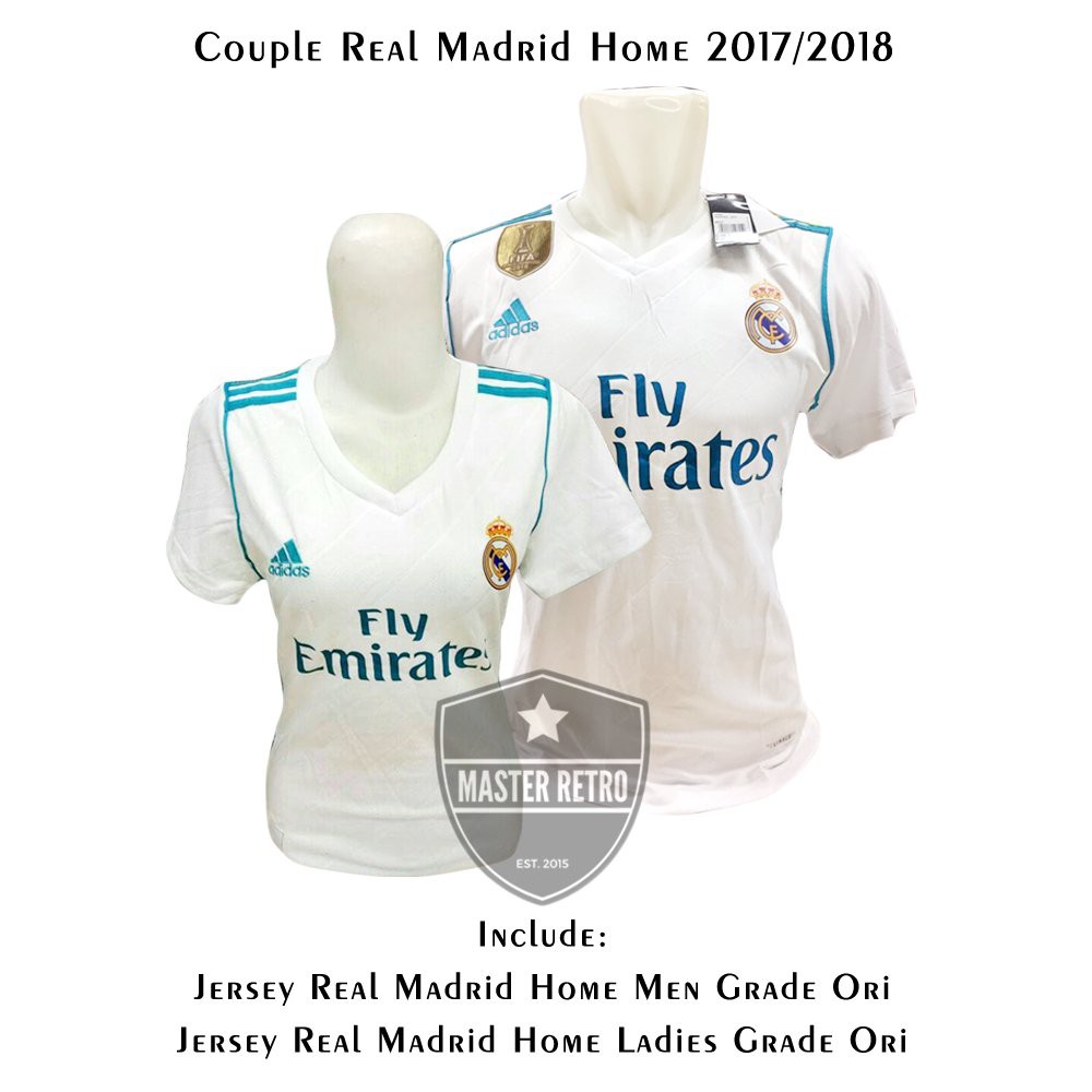 Jersey Real Madrid Home Couple 2017 2018 Grade Ori Terlaris