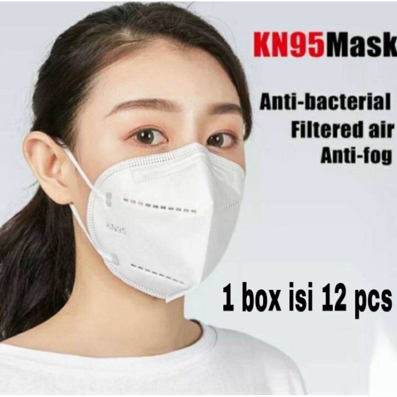 MASKER DUCKBILL KN95 SENSE OF WELLNESS 5ply - MASKER Kn 95 PUTIH BOX ISI 12