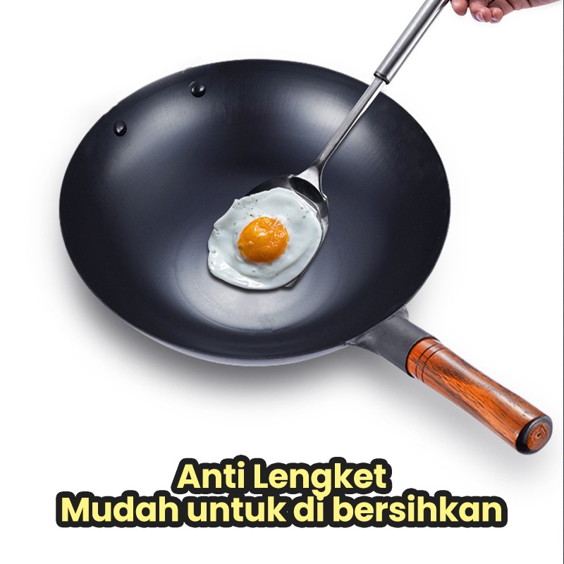 Greenland Wajan Nasi Goreng Plat Baja Hitam Wajan Cekung Greenland Wajan Nasi Goreng Plat Baja Hitam Wajan Cekung