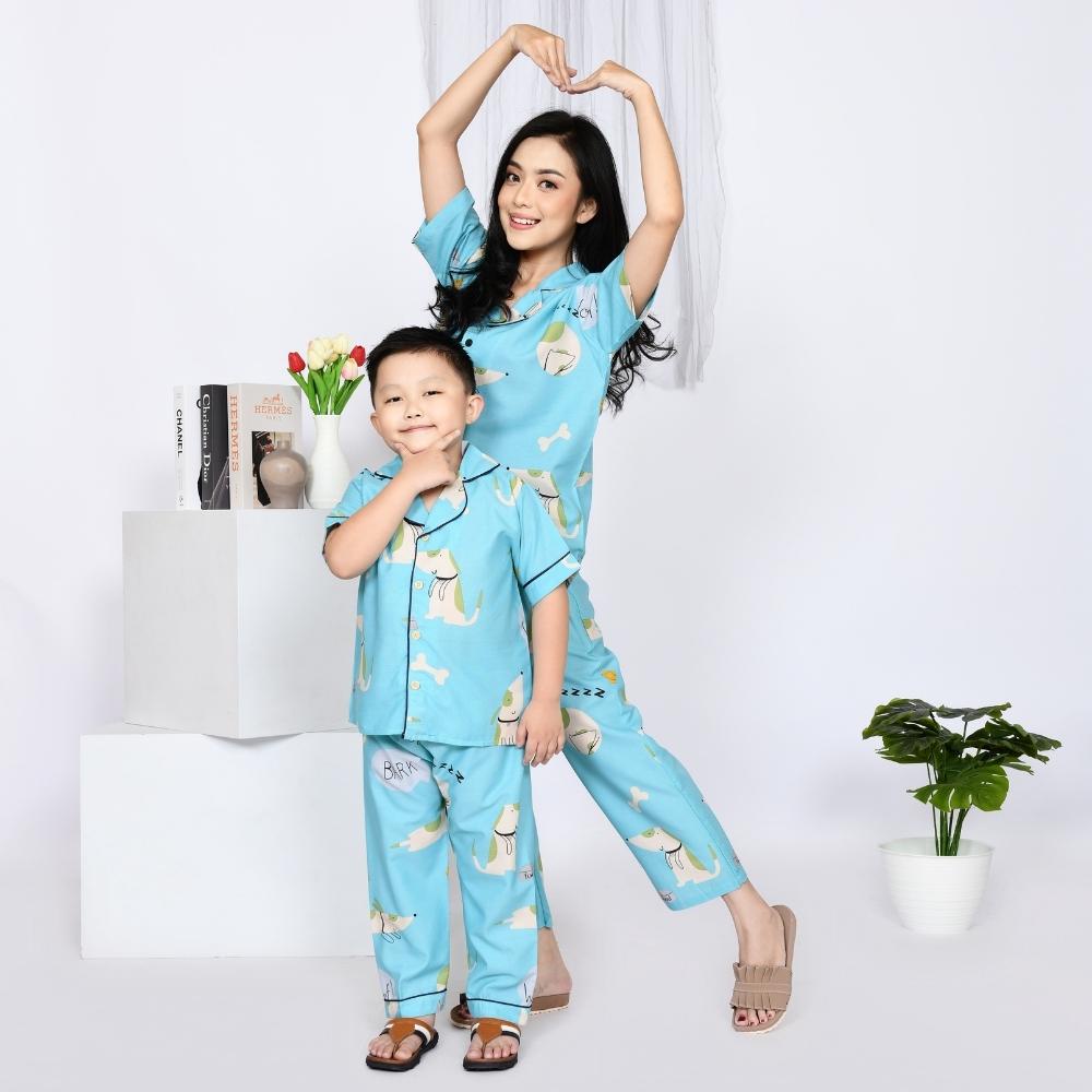 Nyenyak Piyama Anak Laki 6 - 8 Tahun / Setelan Baju Tidur Katun