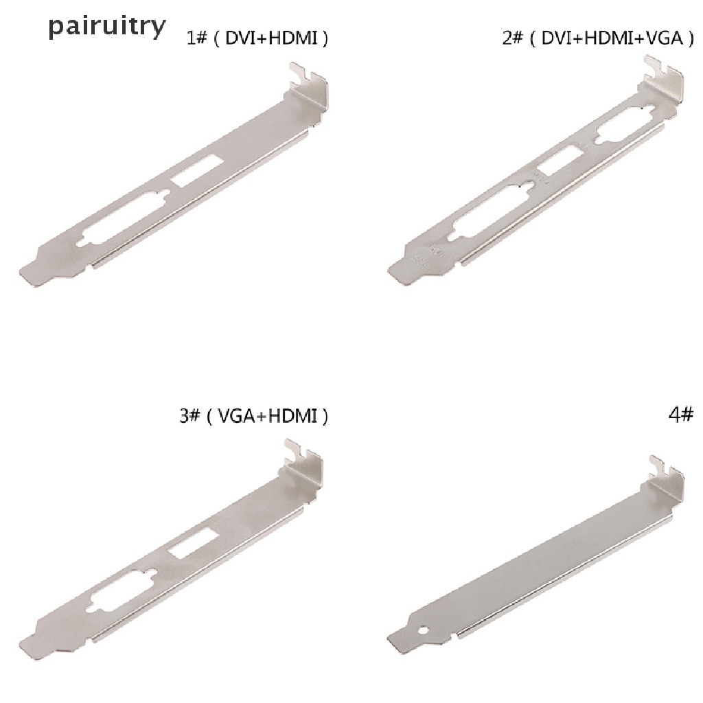 Prt 1Pc Bracket Adapter HDMI DVI VGA Port 12cm Untuk Konektor Video Card PRT