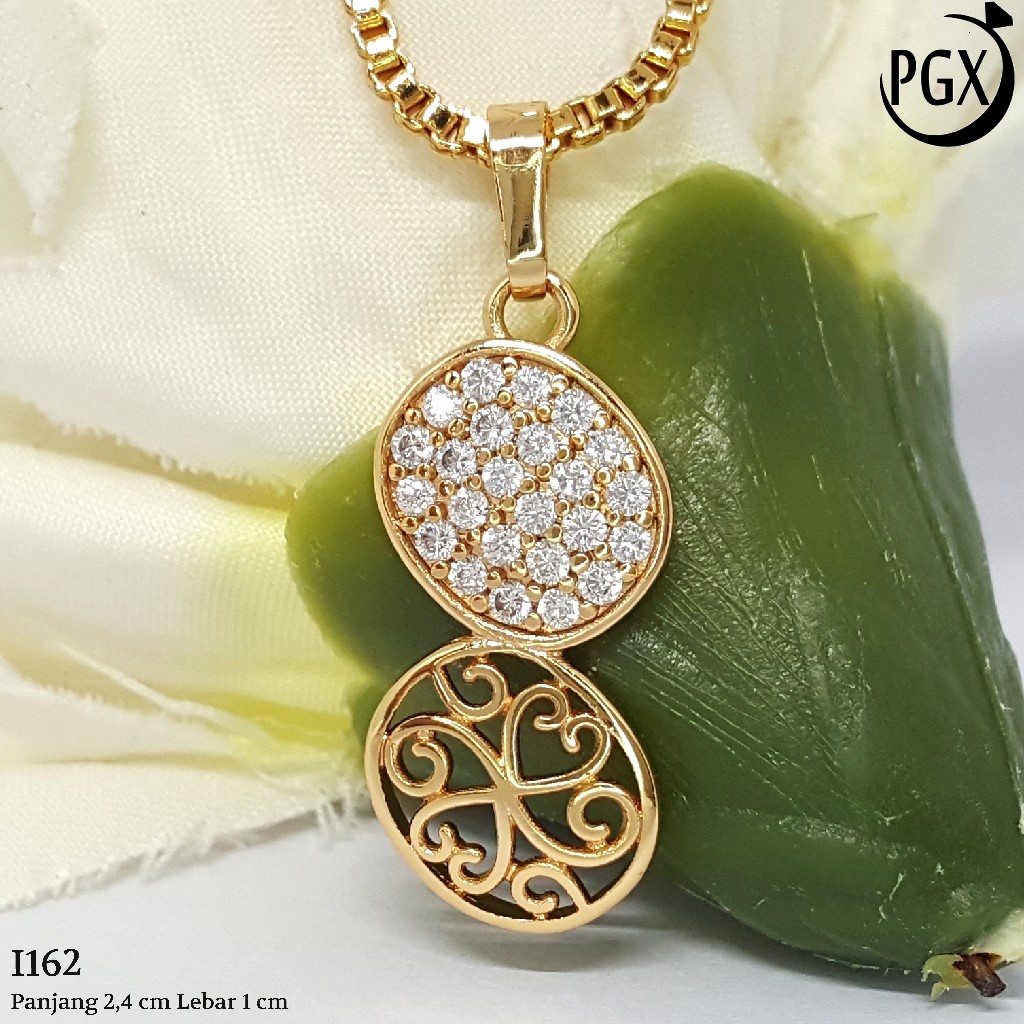 PGX Liontin Kalung Xuping Wanita Perhiasan Lapis Emas Aksesoris Fashion - I162