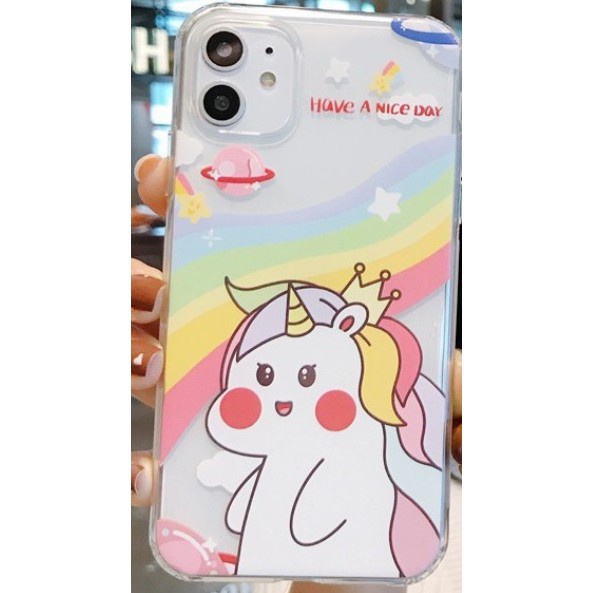 Unicorn rainbow printing anticrack infinix hot 11 play 11s note 11 pro smart 6 12i