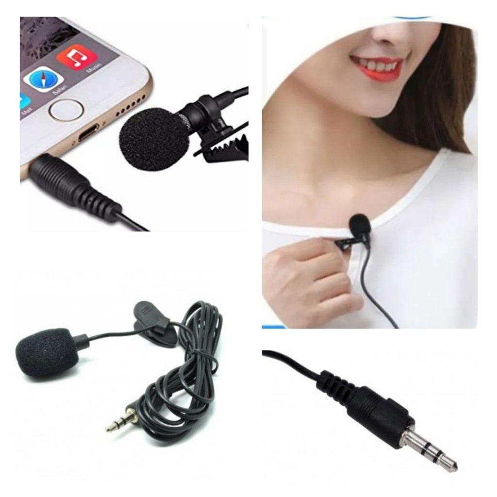 Kabel Audio Microphone With Clip 3.5mm Smartphone HP Laptop PC  111108