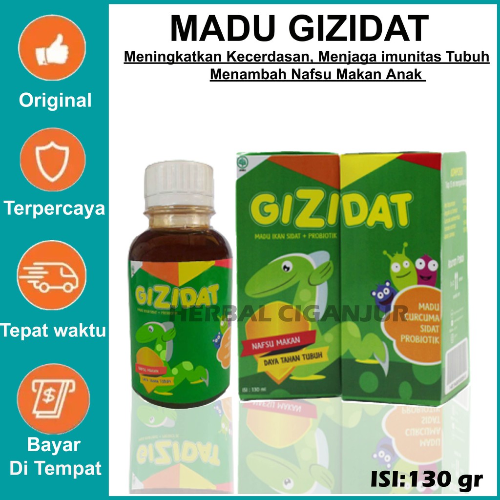 Terbukti Ampuh Gizidat Penambah Nafsu Makan Anak Dan Meningkatkan Kecerdasan Anak isi 130 ml