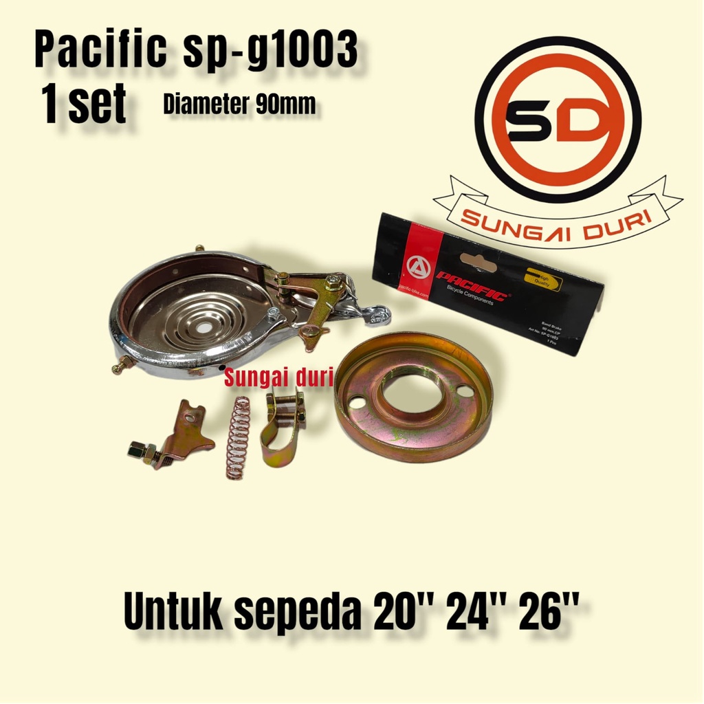 Tromol Rem belakang sepeda Pacific SP-G1002 70mm &amp; SP-G1003 90mm