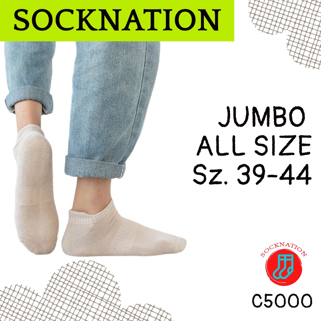 Socknation C5000 Kaos Kaki Wanita Jumbo Anak Dewasa Pendek Tebal Sport