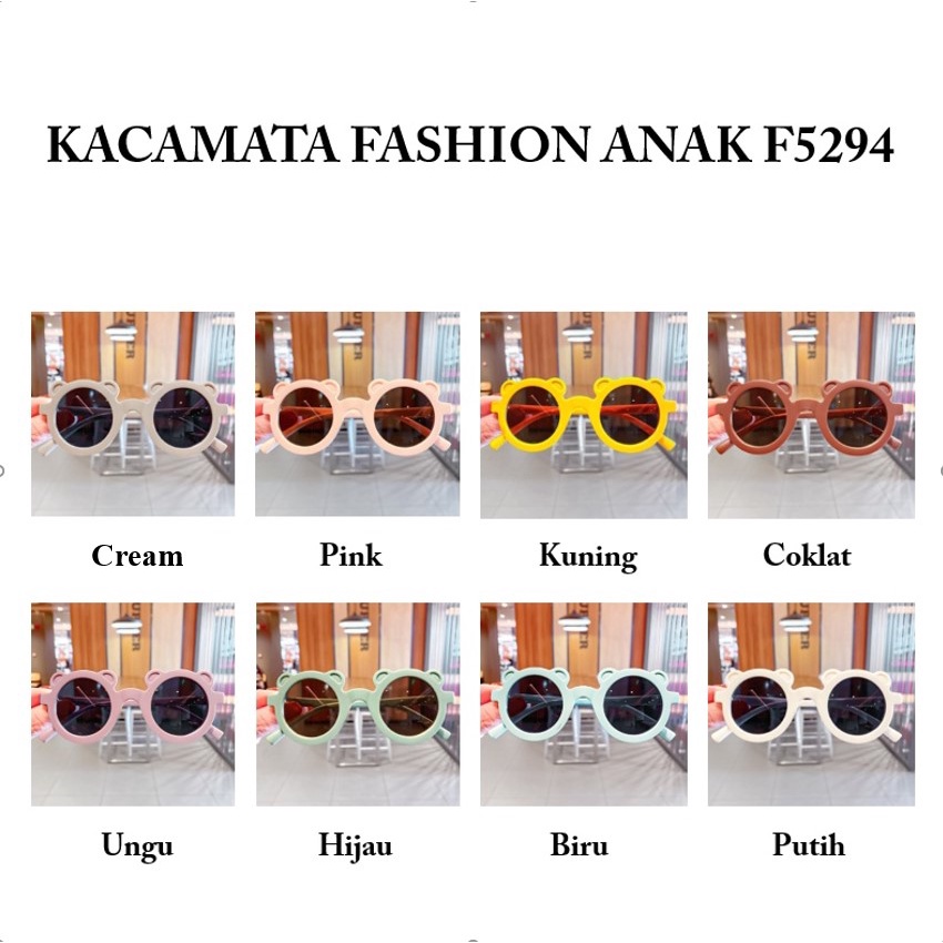 OSM JKT F5294 Kacamata Anak Telinga Beruang / Kacamata Anak New Trend / Fashion Anak Terbaru / Kacamata Fashion Anak-1
