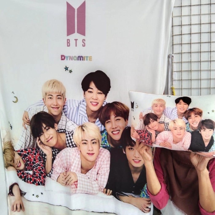 Selimut Dewasa selimut bts bt21 kpop korea printing import(W2J2) BISA COD Selimut Dewasa BAHAN HALUS