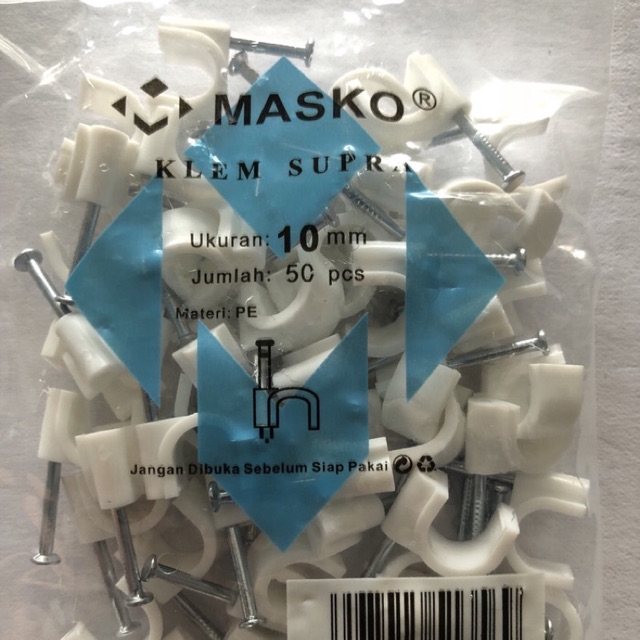 Klem kabel clip kabel cable no 10 mm no.10 masko beton