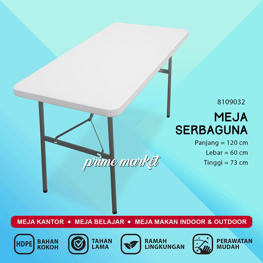 Meja Lipat Kantor / Meja Makan Restoran Cafe Indoor Outdoor / Meja Belajar / Meja Makan Pesta (81090