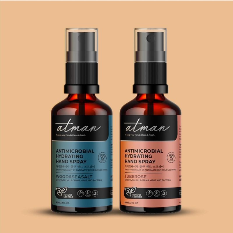 Atman Hand Sanitizer Essential Oil Wood Seasalt & Tuberose