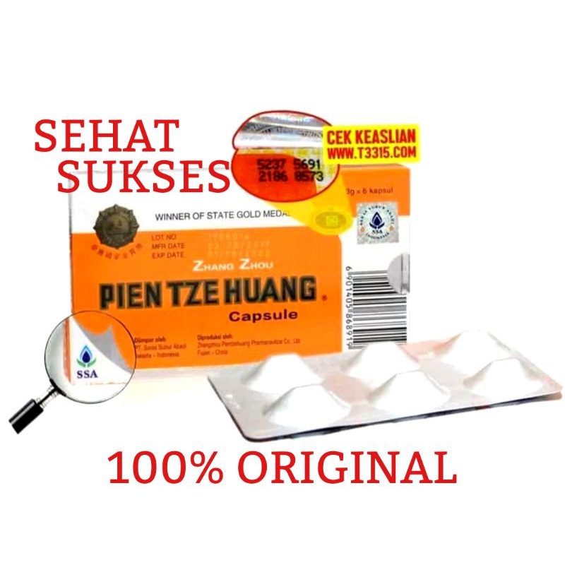 PIEN TZE HUANG CAPSULE ORIGINAL - OBAT LUKA PASCA OPERASI, CESAR, HEPATITIS