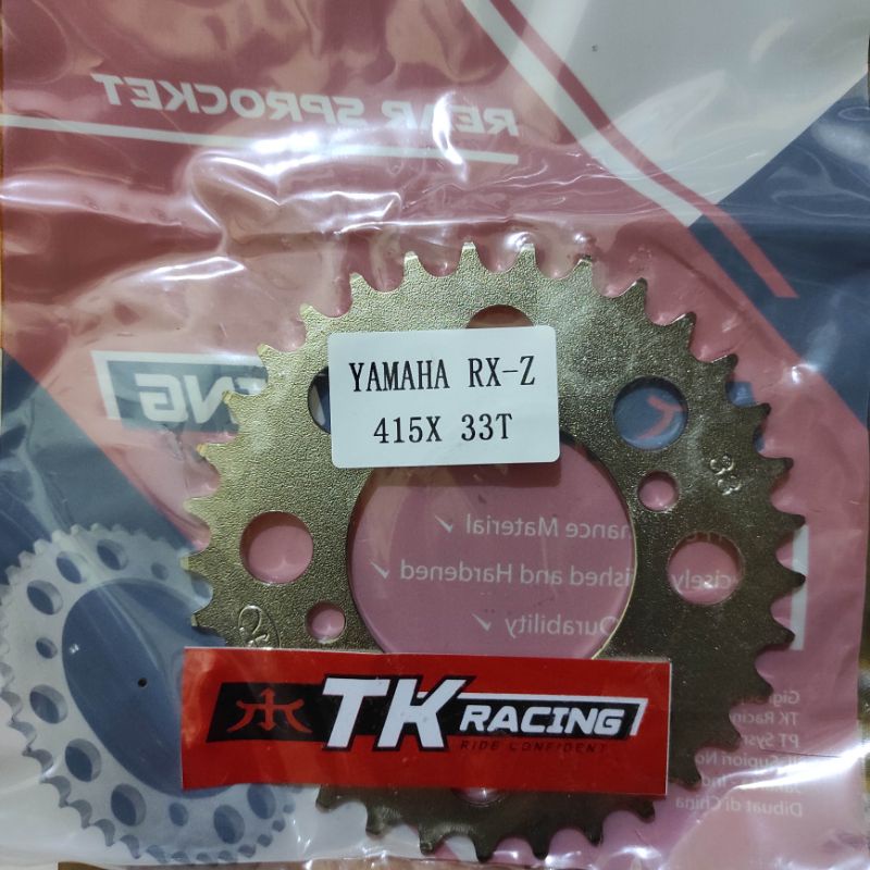 Gear Belakang SSS 415 28 30 31 32 33 34 35 36 37 38 39 40 41 RXZ RXKing Jupiter Vega MX FIZR-TKRacing 415-33