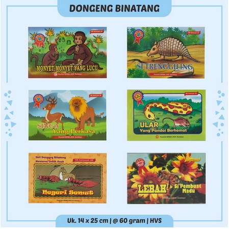 Buku Anak-Cerita Anak-Buku Anak TK/PAUD-Dongeng Binatang-Lengkap dan Murah Dongeng Srb.Jy