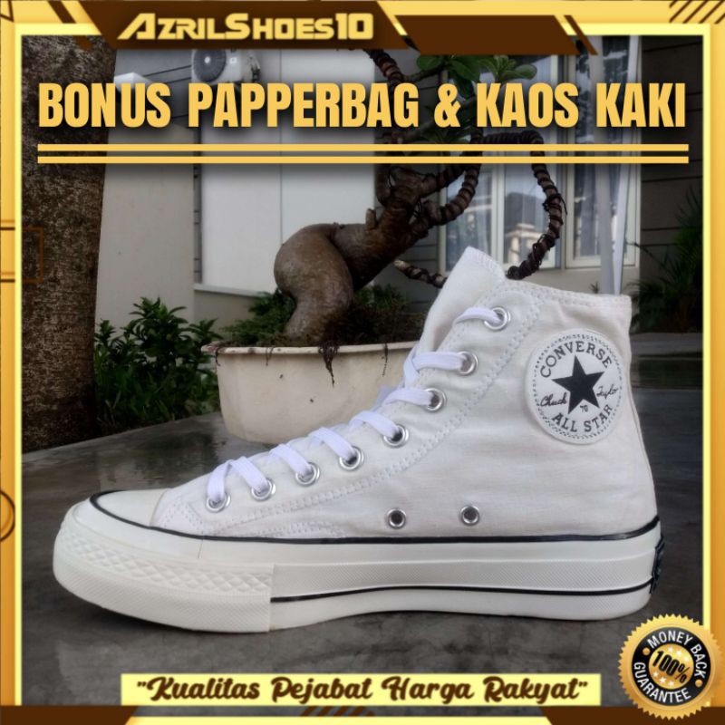 Termurah || Sepatu CONVERSE 70s High Optical Offwhite Premium BNIB || Outsole Glossy.