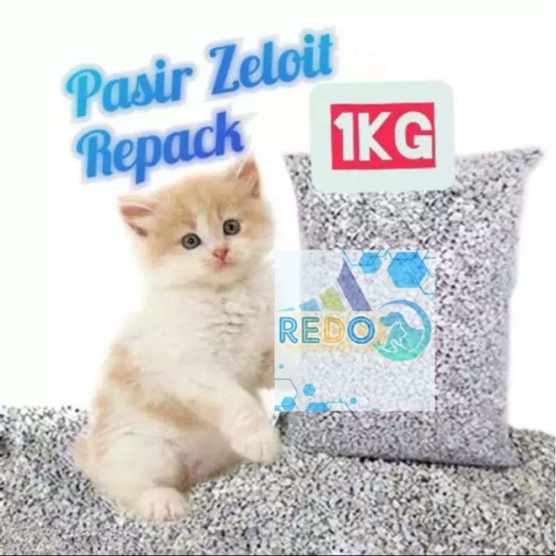 Pasir Kucing Zeolit 1Kg Repack pasir yang bisa di cuci