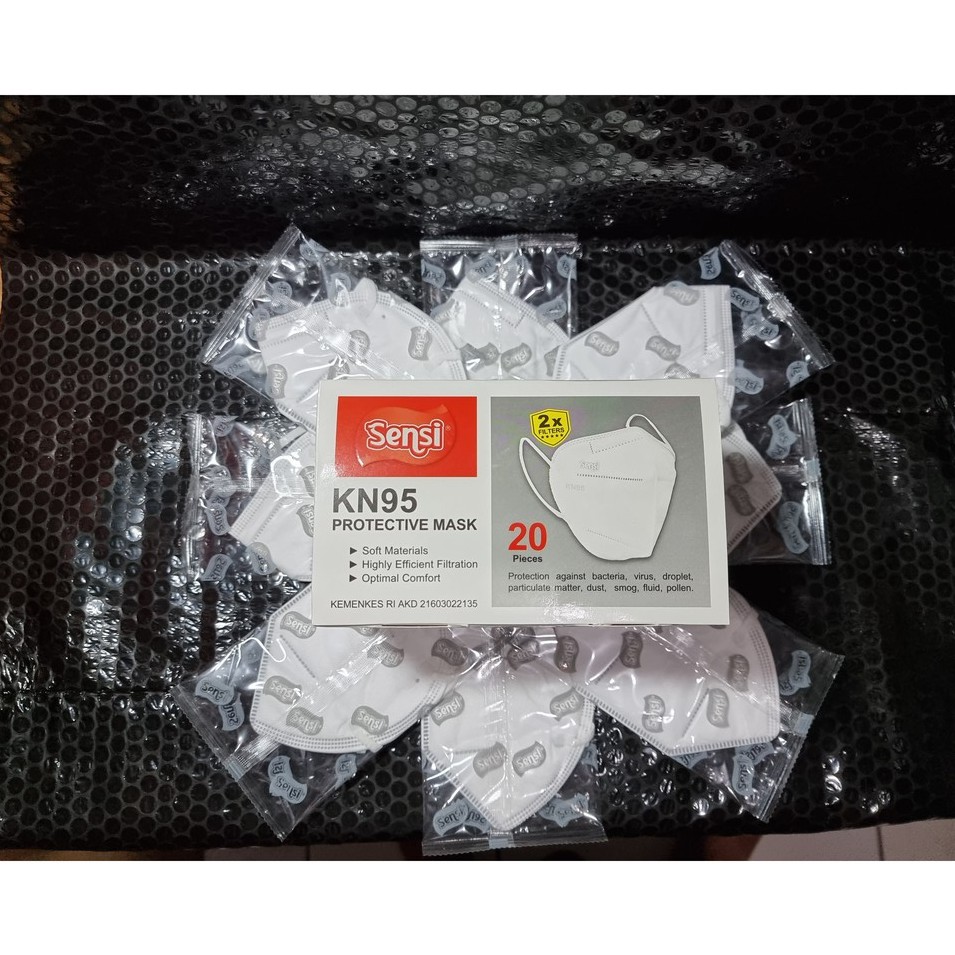 SENSI KN95 PROTECTIVE MASK 5ply isi 1/Masker Medis Sensi KN95 6 ply