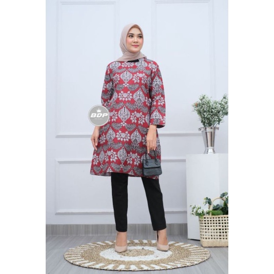 M-L-XL-XXL-XXXL Batik Tunik wanita Terbaru | Tunik Batik Jumbo | Tunik Batik Pekalongan