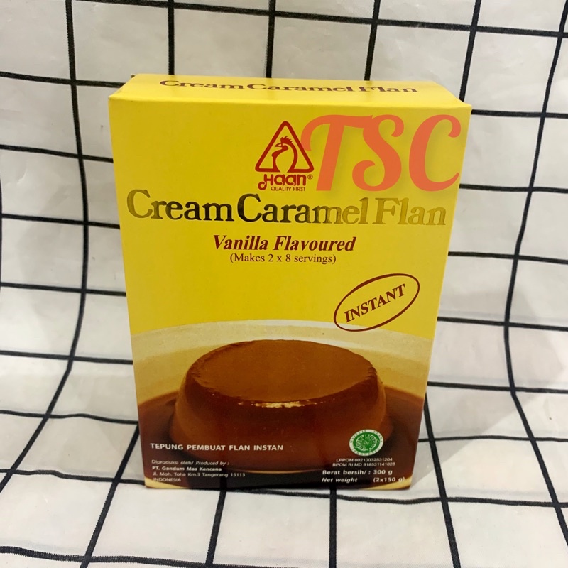 

Haan Cream Caramel Flan Vanilla Flavoured 300gr / instant / haan Tepung Pembuat Flan Instan / Karamel