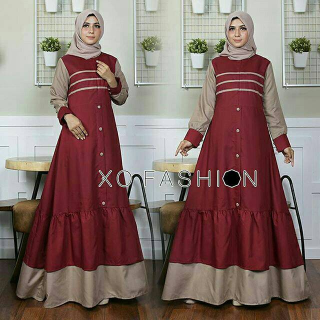 Rampel Dress-DRESS MUSLIM - fashion wanita - baju wanita - baju gamis - dress - gamis - gamis wanita