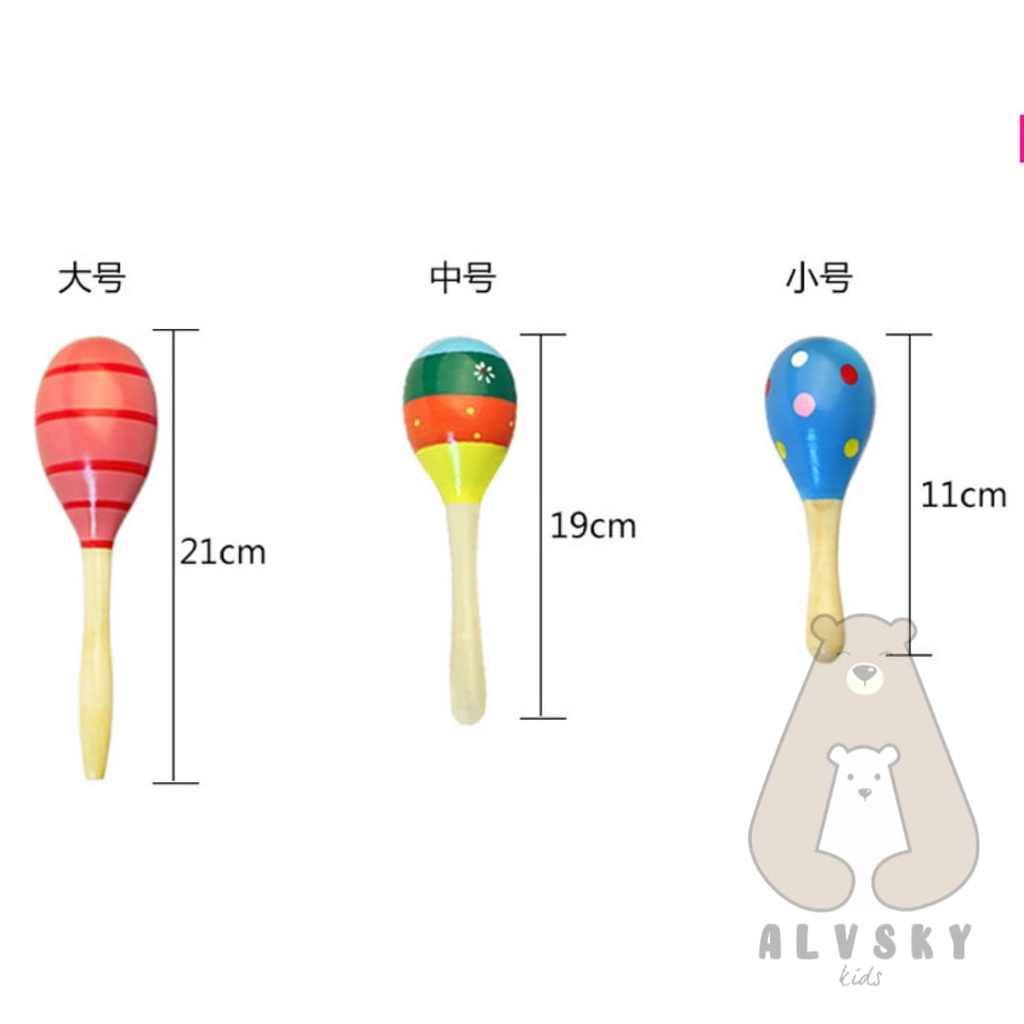 MARACAS MAINAN MUSIK / BABY MARACAS / MARACAS  BAYI / KERINCINGAN BAYI / RATTLE / MAINAN EDUKASI ANAK MARACAS