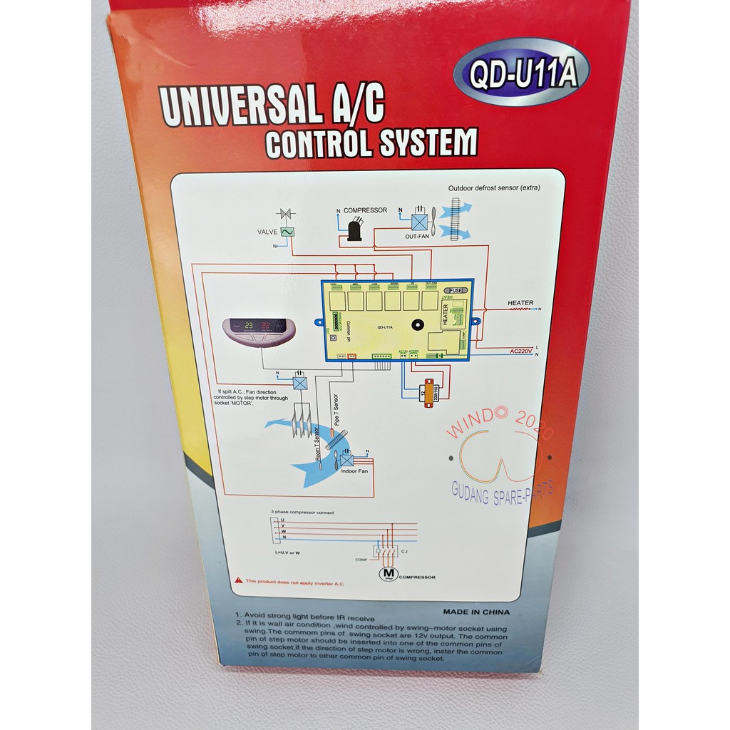 MODUL PCB AC STANDING FLOOR MULTI /  UNIVERSAL QD-U11A | CONTROL SYSTEM WITH WIRELESS REMOTE