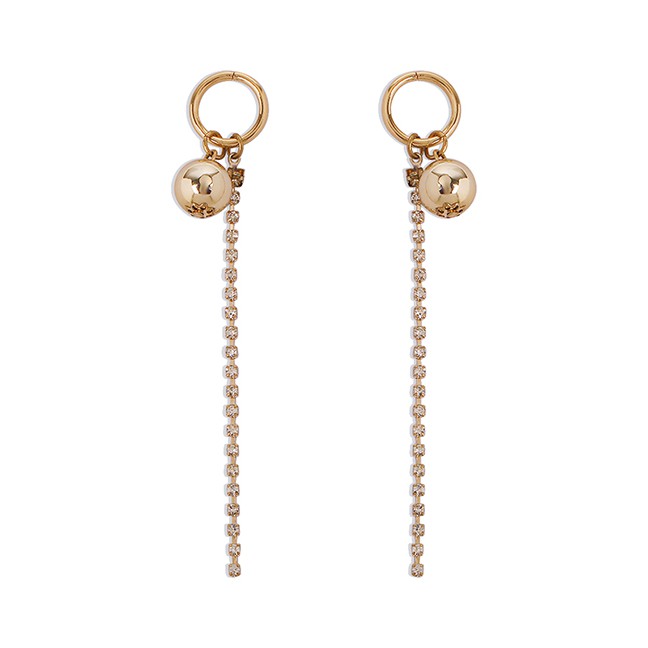 LRC Anting TudukFashion Golden Alloy Diamond Earrings P94858