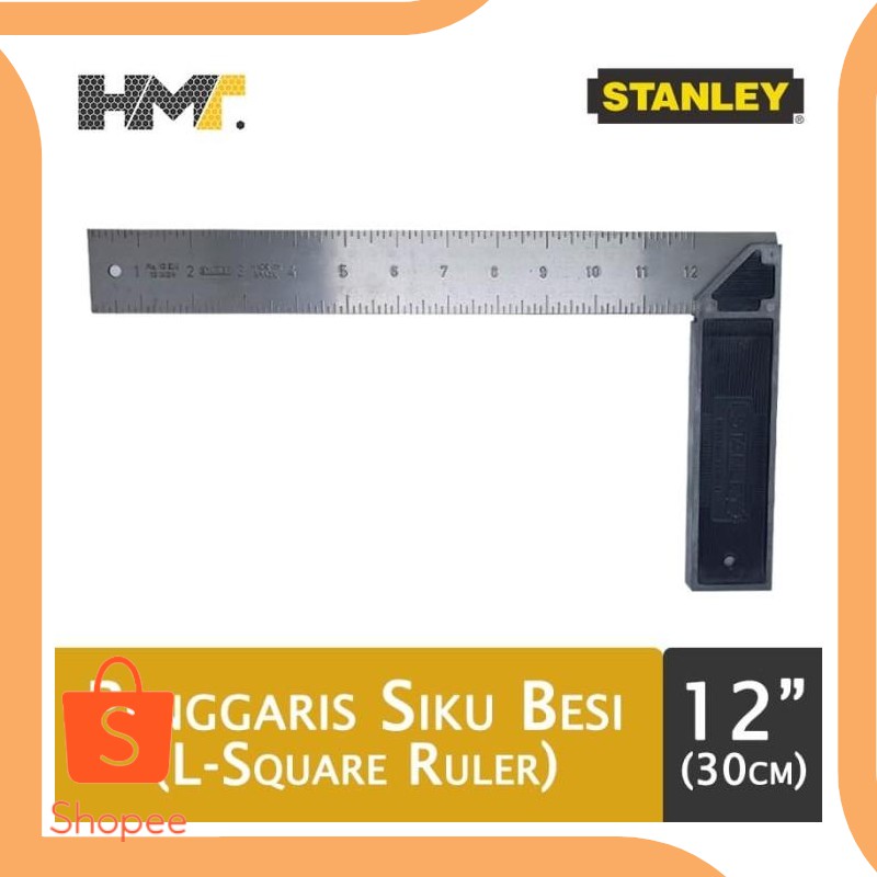 

Dijual tools STANLEY L-Square Ruler 30cm / Penggaris Siku Besi 12" ( 12 inch Diskon