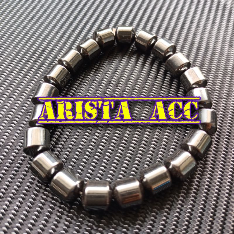 [COD] Gelang kesehatan Blustin batu hematite MAGNET pria wanita -  Natural Stone Bracelet magnetic