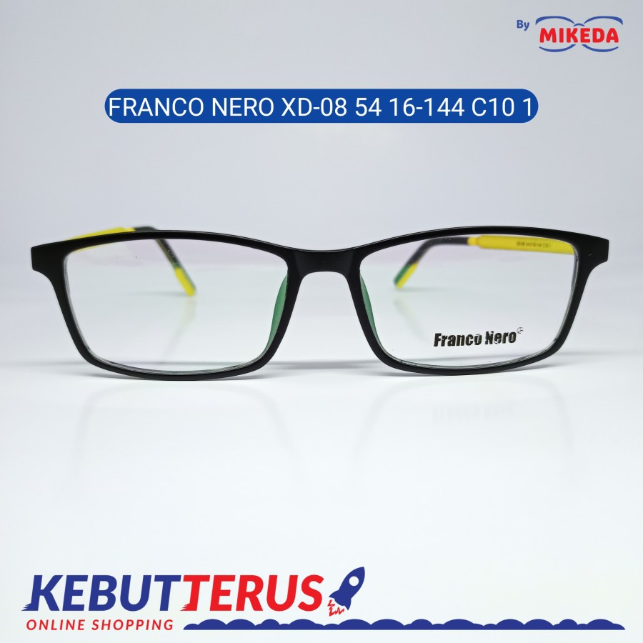 Mikeda - Frame Kacamata Franco Nero Xd-08 C10-1 + Lensa ( Minus / Cylinder )