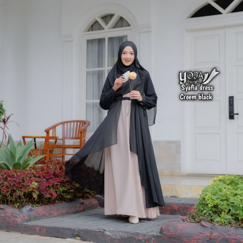 gamis syafia set pashmina