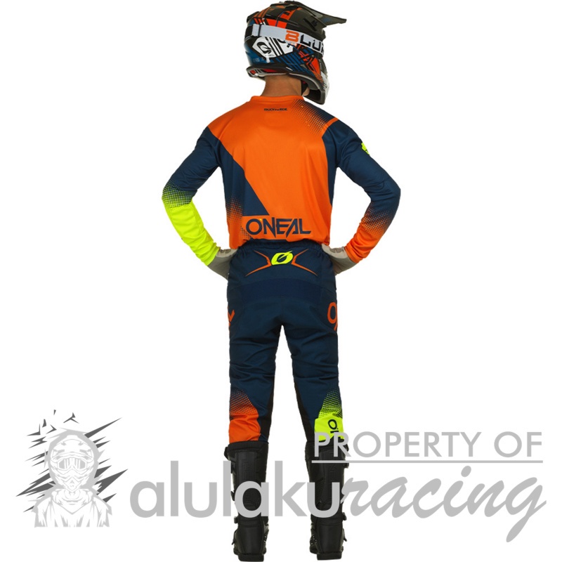 Jersey with Pants Oneal 2022 Element Racewear Blue Orange Neon Yellow - ON017